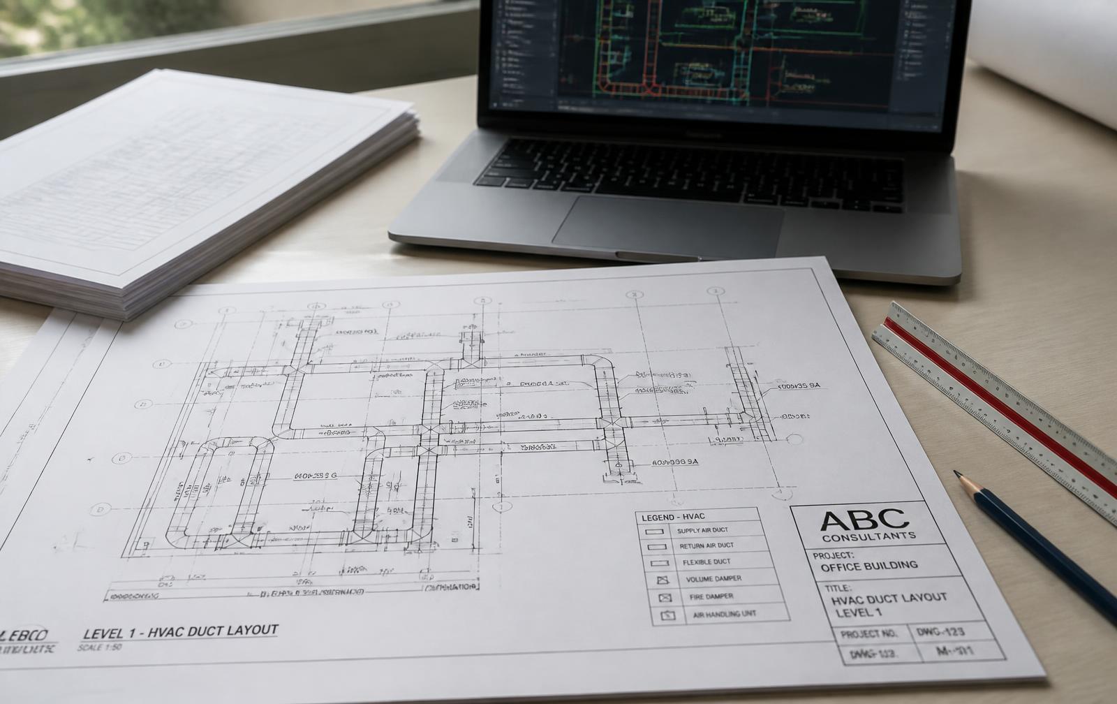 Detaillierte technische Ausführungsplanung TGA mit CAD und Baustellenunterlagen