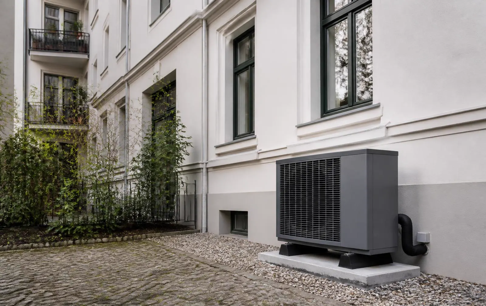 Gasetagenheizung im Mehrfamilienhaus auf Wärmepumpe umgestellt, Berlin